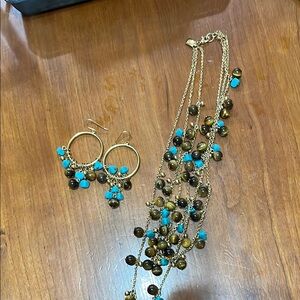 Necklace and earrings